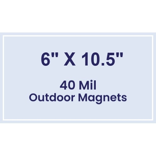 Magnet - 6x10.5 Square Corners - 40 Mil - Outdoor Safe