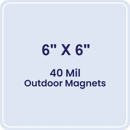 Magnet - 6x6 Round Corners - 40 Mil - Outdoor Safe