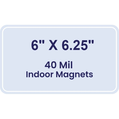 Magnet - 6x6.25 Round Corners - 40 Mil