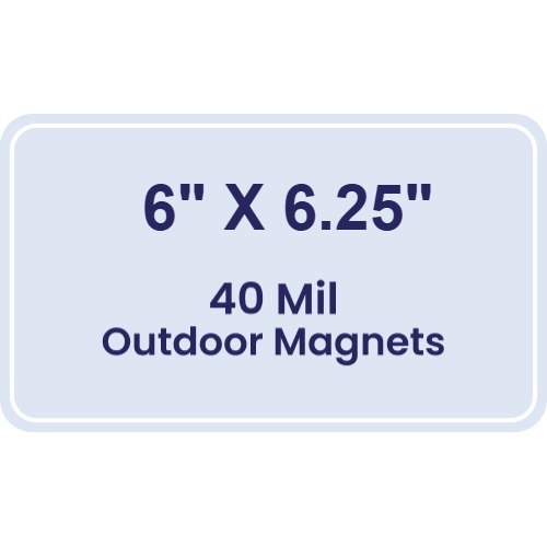 Magnet - 6x6.25 Round Corners - 40 Mil - Outdoor Safe