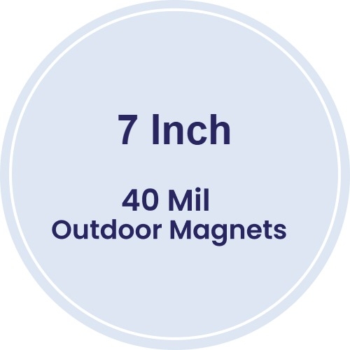 Magnet - 7 Inch Diameter Circle - 40 Mil - Outdoor Safe