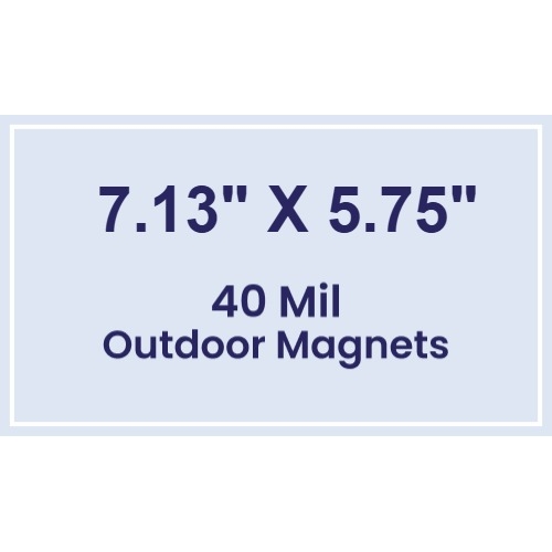 Magnet - 7.13x5.75 Square Corners - 40 Mil - Outdoor Safe