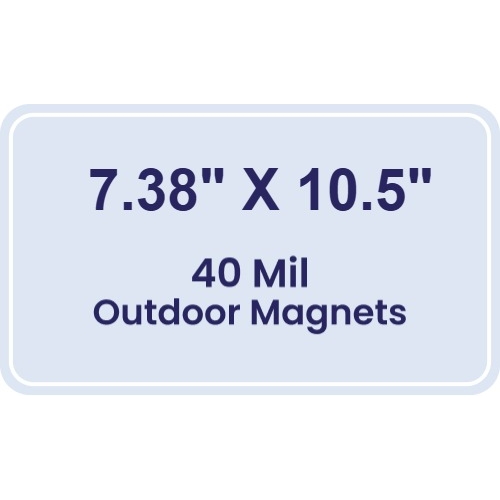 Magnet - 7.38x10.5 Round Corners - 40 Mil - Outdoor Safe