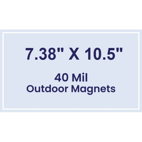 Magnet - 7.38x10.5 Square Corners - 40 Mil - Outdoor Safe