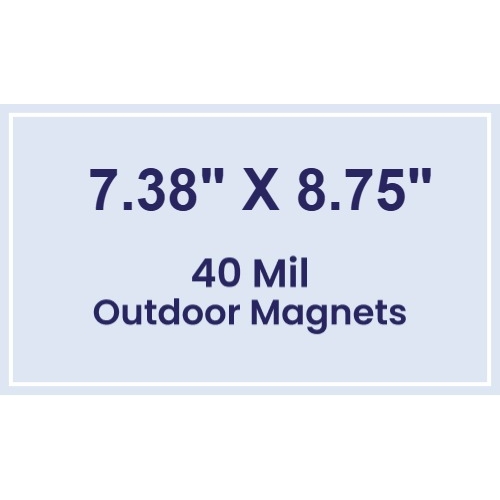 Magnet - 7.38x8.75 Square Corners - 40 Mil - Outdoor Safe