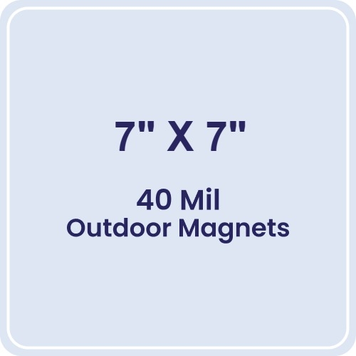Magnet - 7x7 Round Corners - 40 Mil - Outdoor Safe
