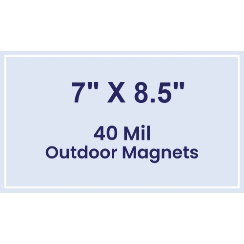 Magnet - 7x8.5 Square Corners - 40 Mil - Outdoor Safe