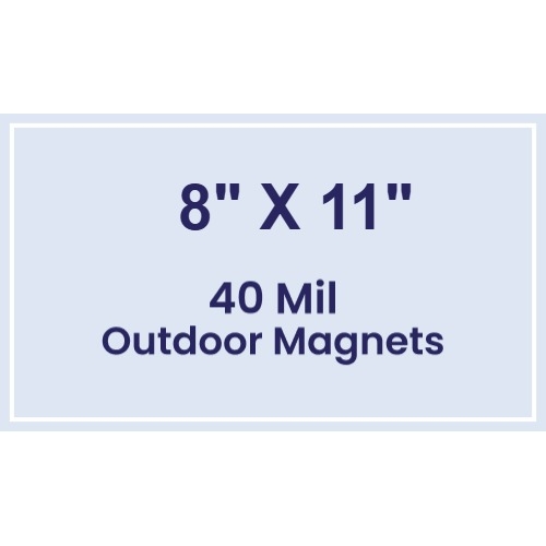 Magnet - 8x11 Square Corners - 40 Mil - Outdoor Safe