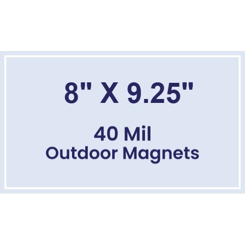 Magnet - 8x9.25 Square Corners - 40 Mil - Outdoor Safe