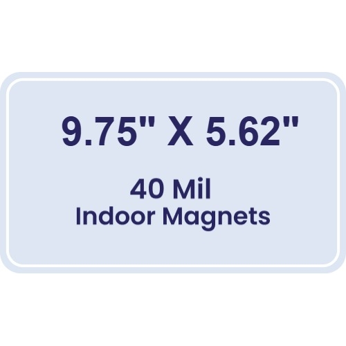 Magnet - 9.75x5.62 Round Corners - 40 Mil