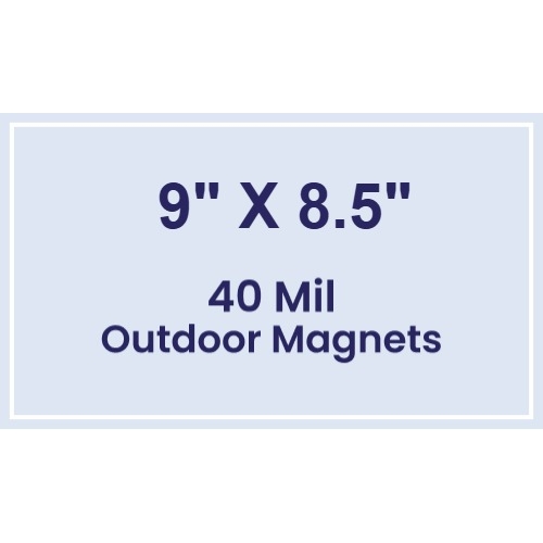Magnet - 9 x 8.5 Square Corners - 40 Mil - Outdoor Safe