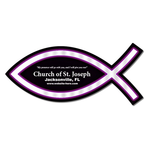 Magnet - Christian Fish Shape (4.82x2.17) - 40 Mil