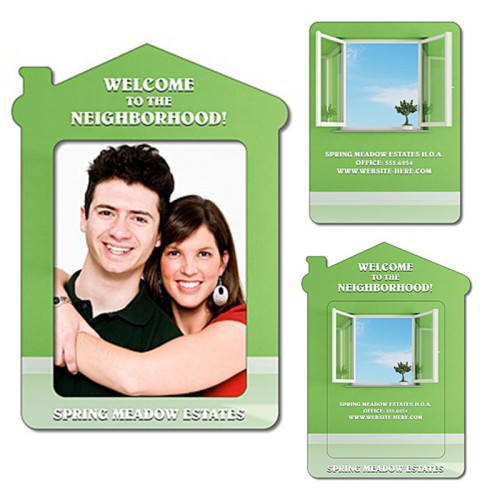 Magnet - House Shape Picture Frame (Approx. 4.3x6) - 40 Mil - Outdoor Safe