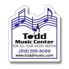 Magnet - Music Themed Shape (2.25x2.5) - 40 Mil - Outdoor Safe