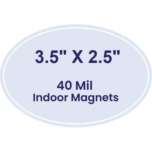 Magnet - Oval Shape (3.5x2.5) - 40 Mil