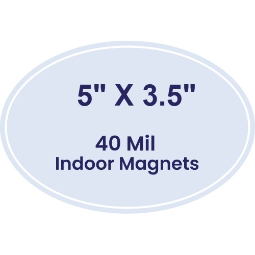 Magnet - Oval Shape (5x3.5) - 40 Mil