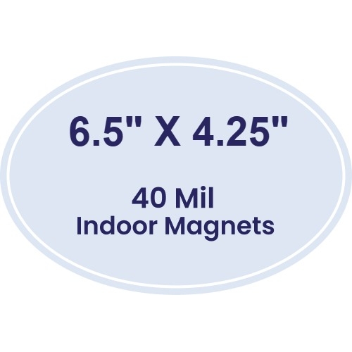 Magnet - Oval Shape (6.5x4.25) - 40 Mil