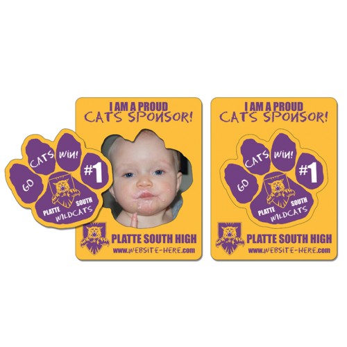 Magnet - Picture Frame Paw Print Punch (3.5x4.5) - 40 Mil - Outdoor Safe