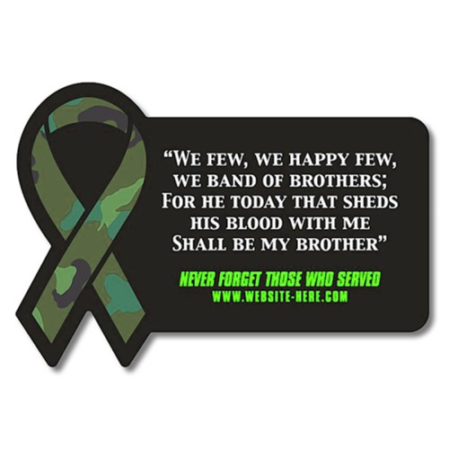 Magnet - Rectangle with Awareness Ribbon Side (3.56x2.45) - 40 Mil