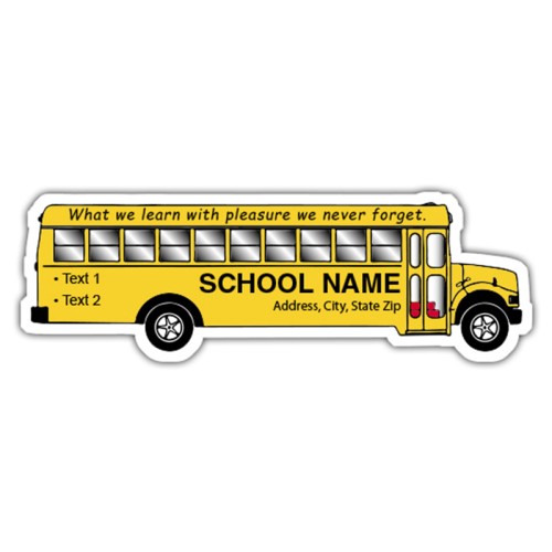 Magnet - School Bus Shape (5.25x1.75) - 40 Mil