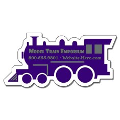 Magnet - Train Engine / Locomotive Shape (4x1.9) - 40 Mil - Outdoor Safe