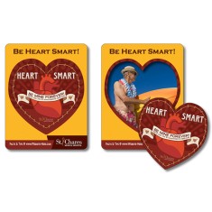 Personalized 3.5x4.5 Picture Frame Heart Punch Magnets 40 Mil
