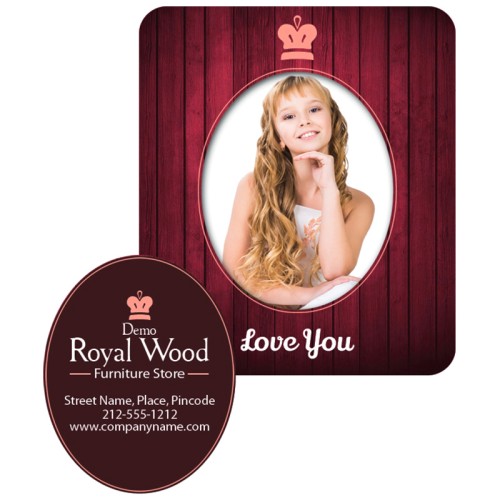 Picture Frame Magnet (3x3.5) - Oval Punch (1.8125x2.25) - 40 Mil