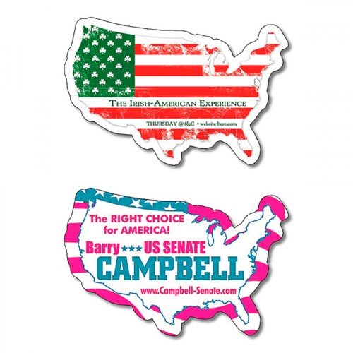 United States Shape Magnet - 3.5x2.34 - 40 Mil