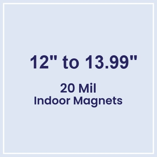 12 to 13.99 Square Inch Custom Die Cut Magnets 20 Mil