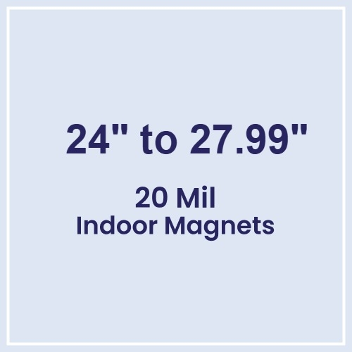 24 to 27.99 Square Inch Custom Die Cut Magnets 20 Mil