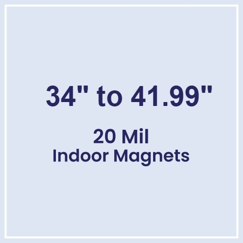34 to 41.99 Square Inch Custom Die Cut Magnets 20 Mil