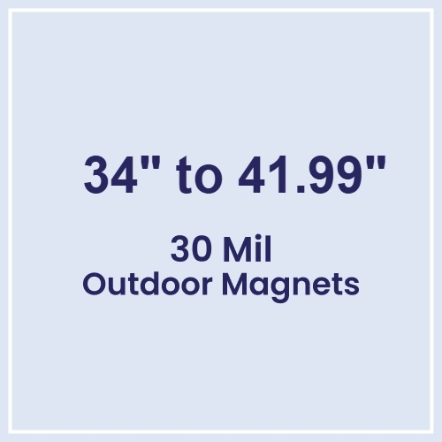 34 to 41.99 Square Inches Outdoor Magnets - 30 Mil