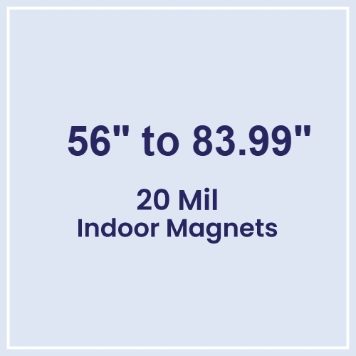 56 to 83.99 Square Inch Custom Die Cut Magnets 20 Mil