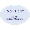 5.5x3.5 Indoor Oval Magnets - 30 Mil