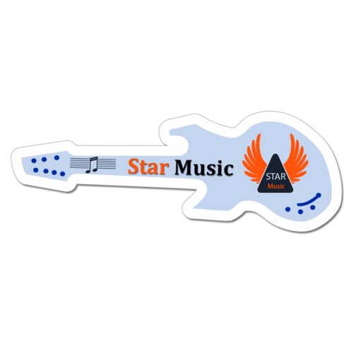 4.12x1.5 Guitar Shaped Magnets 20 Mil