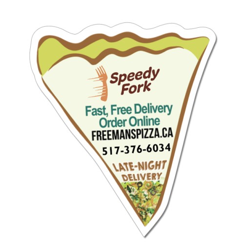 2.07x2.37 Pizza Shaped Magnets - 20 Mil