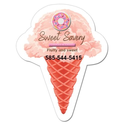 2.87x2.25 Ice Cream Cone Shaped Magnets - 20 Mil