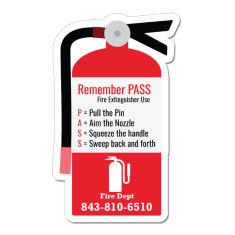 3.83x2.33 Fire Extinguisher Shaped Magnets - 20 Mil