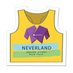 2.5x2.5 Shirt Shaped Magnets - 20 Mil