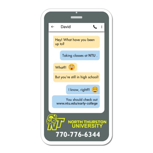 2.82x5.38 Mobile Phone Shaped Magnets - 20 Mil