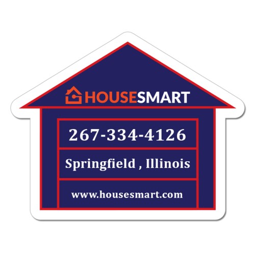2.32x2.89 House Shaped Magnets 20 Mil