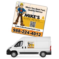 24x24 Custom Round Corners Outdoor Car Sign Magnets - 30 Mil