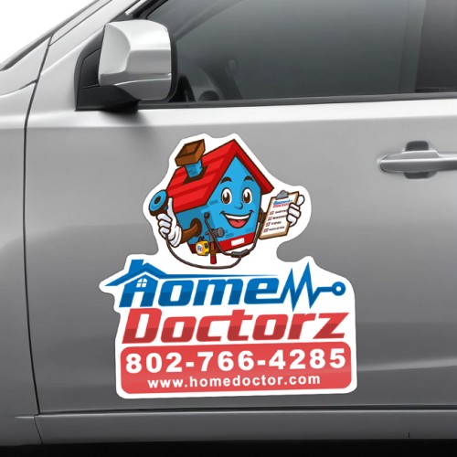23x23 Sq Inch Custom Die Cut Magnetic Signs