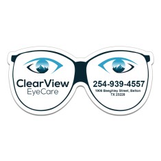 3.75x1.75 Eye Glasses Shape Magnets 20 Mil
