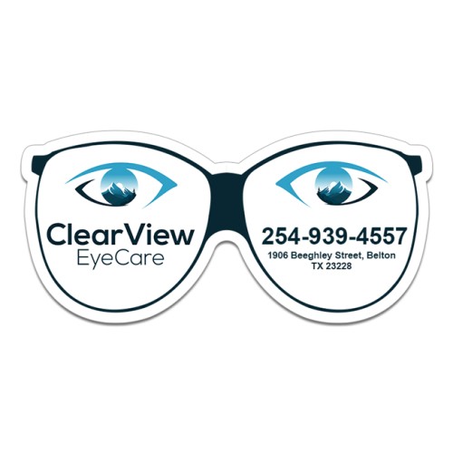 3.75x1.75 Eye Glasses Shape Magnets 20 Mil
