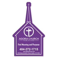3.75x2.25 Church Shaped Magnets 20 Mil