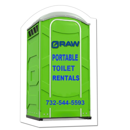 5.41x3.32 Portable Toilet Shaped Magnets - 20 Mil
