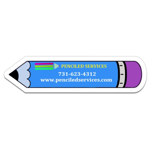 3.44x3.38 Pencil Shaped Magnets - 20 Mil