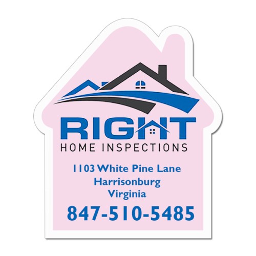 3.5x3 House Shaped Magnets - 20 Mil