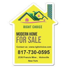 4.5x3.5 House Shaped Magnets - 20 Mil